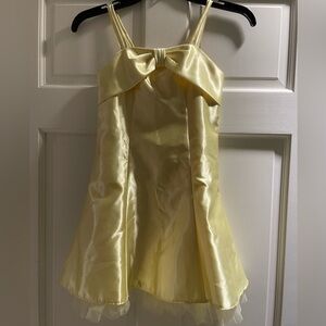 Jessica McClintock Yellow Formal Kids Dress with Bow
